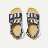 The Kids Double Strap Sandal - Sailor Stripes