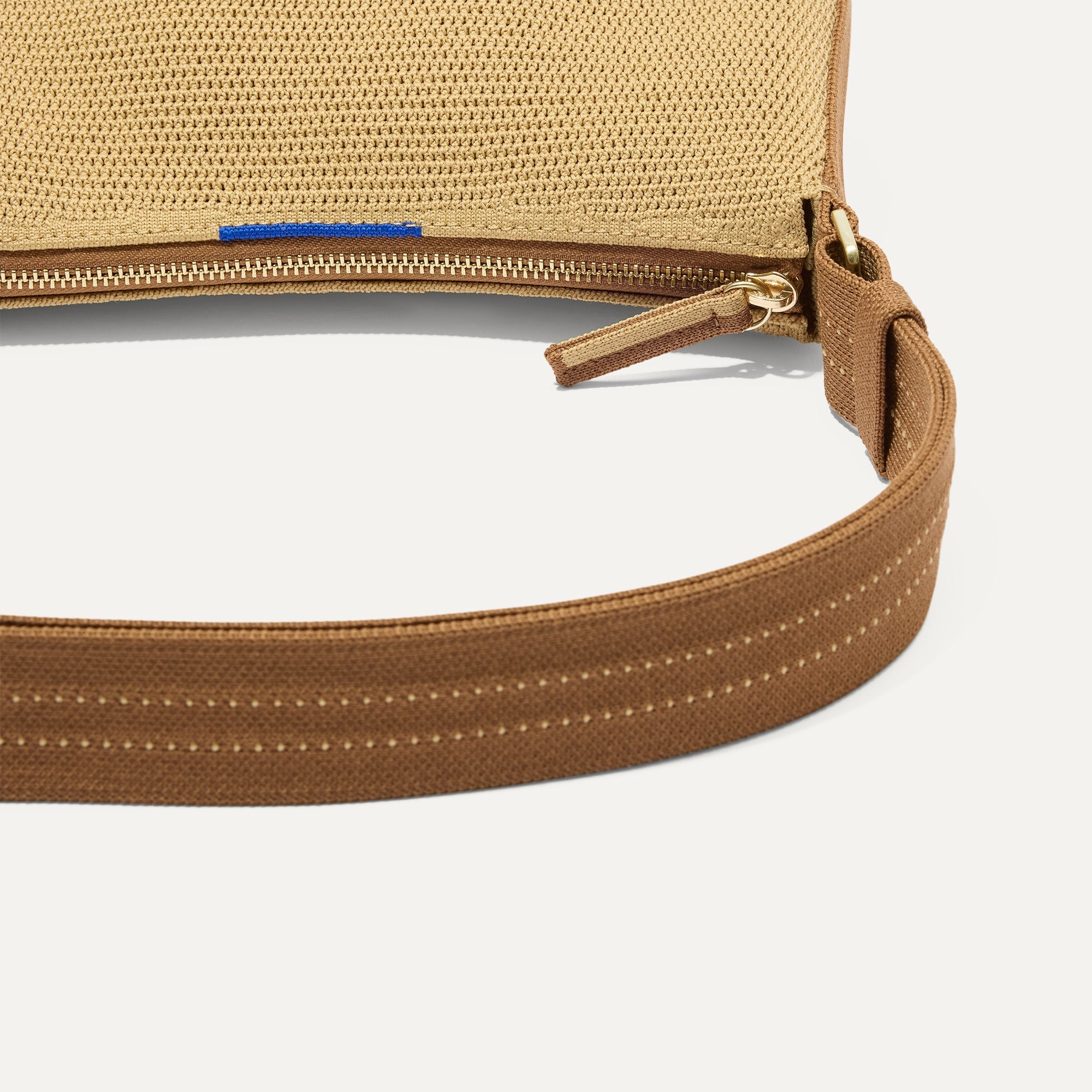 The Casual Crossbody - Brown Butter Raffia-Knit