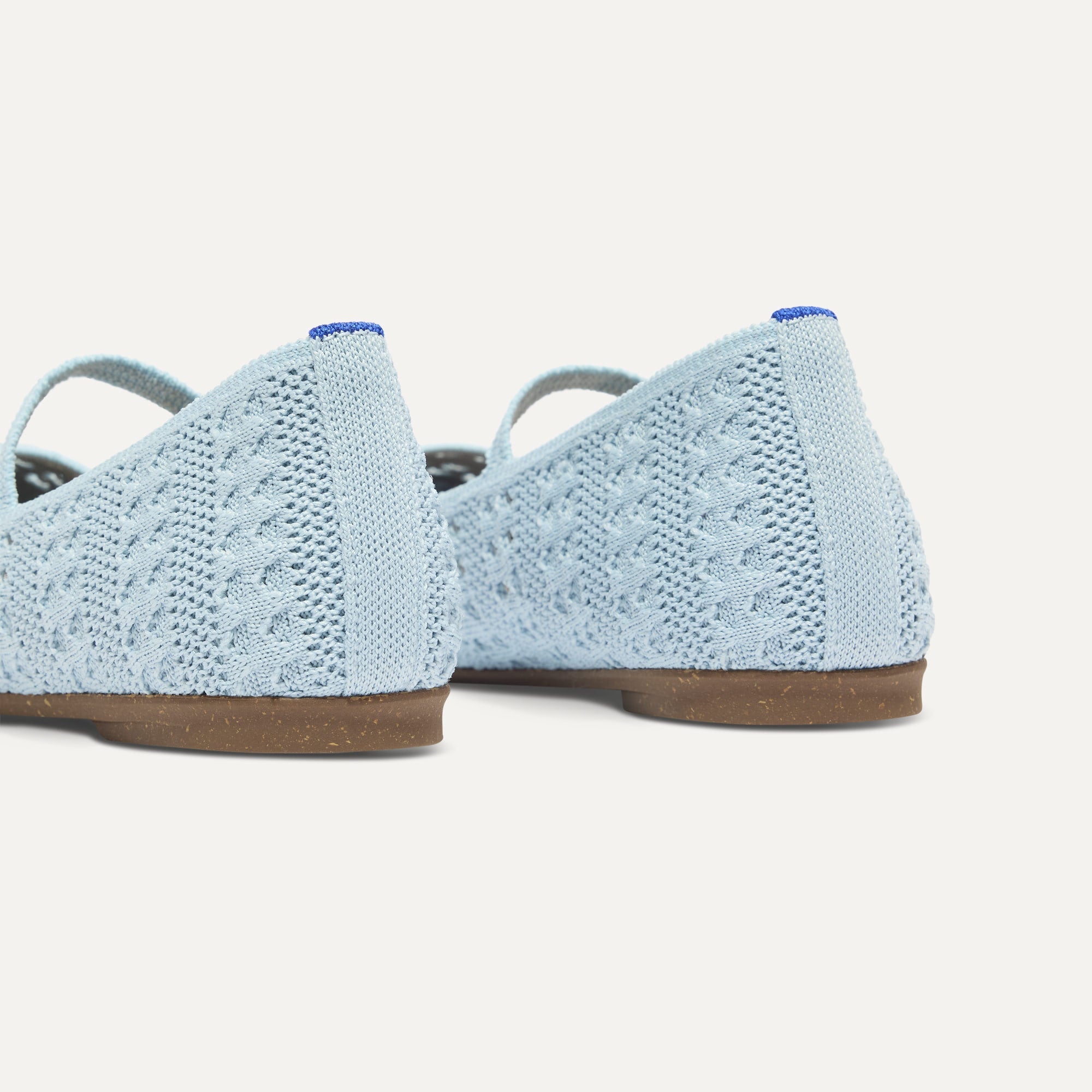 The Max Square Mary Jane - Powder Blue Crochet