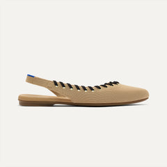 The Almond Slingback - Eyelet Frappe