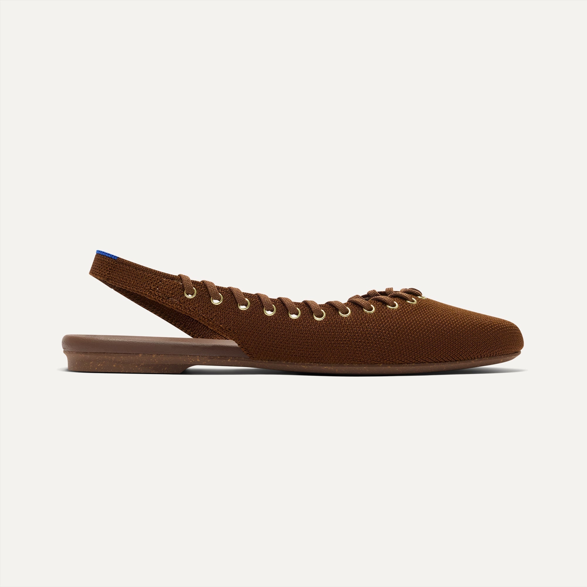 The Almond Slingback - Eyelet Russet