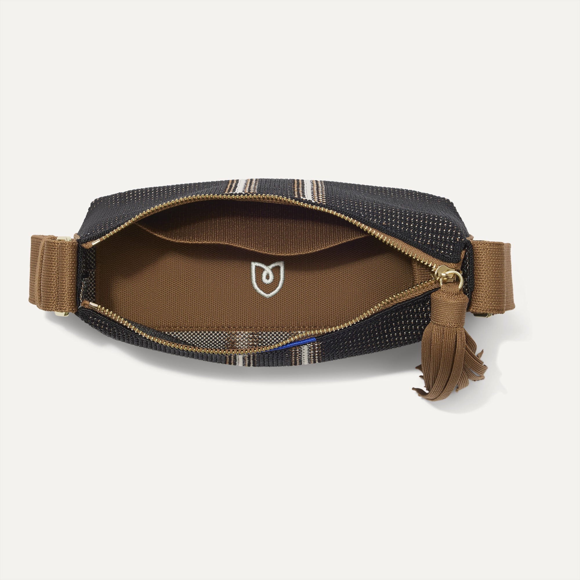 The Casual Crossbody - Coffee Market Stripe