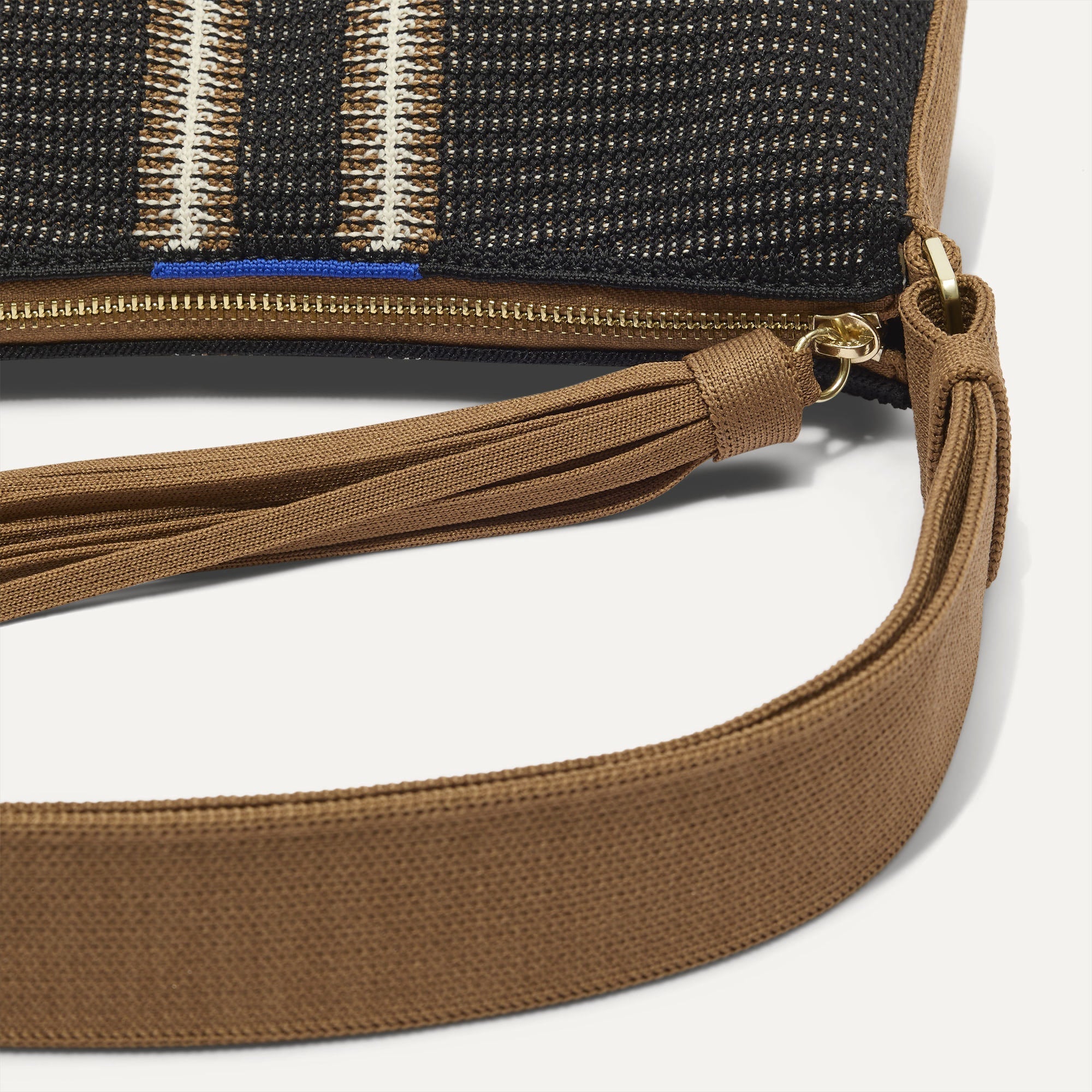 The Casual Crossbody - Coffee Market Stripe
