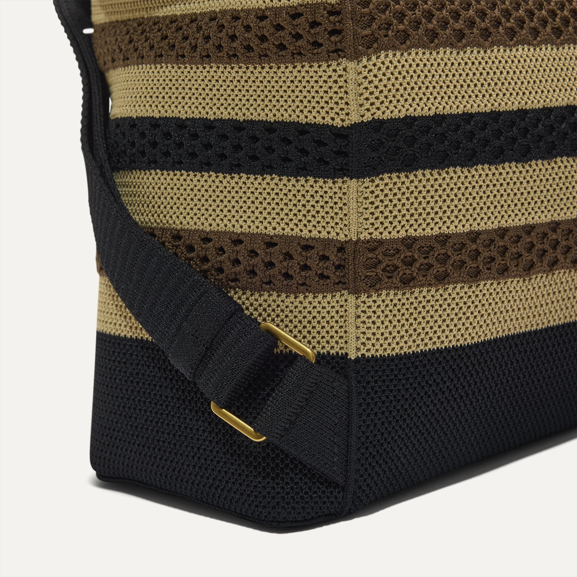 The Cinch Backpack - Mocha Stripe Crochet