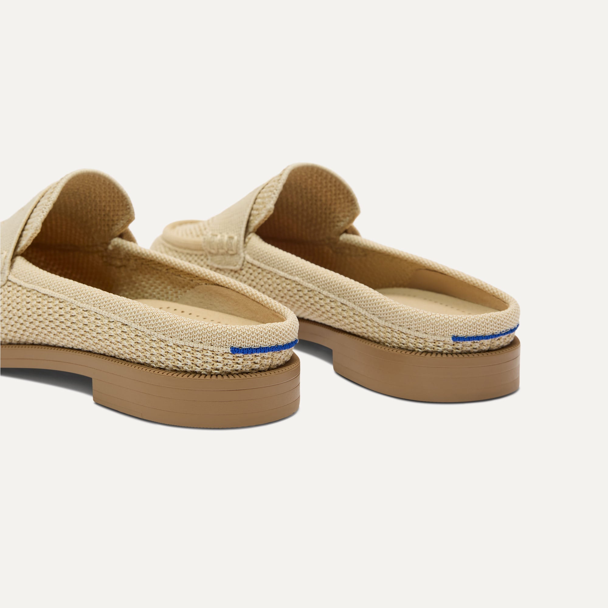 The Penny Loafer Mule - Sandstone Raffia-Knit