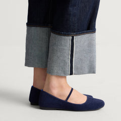 The Max Square Mary Jane - ReVelvet™ Navy