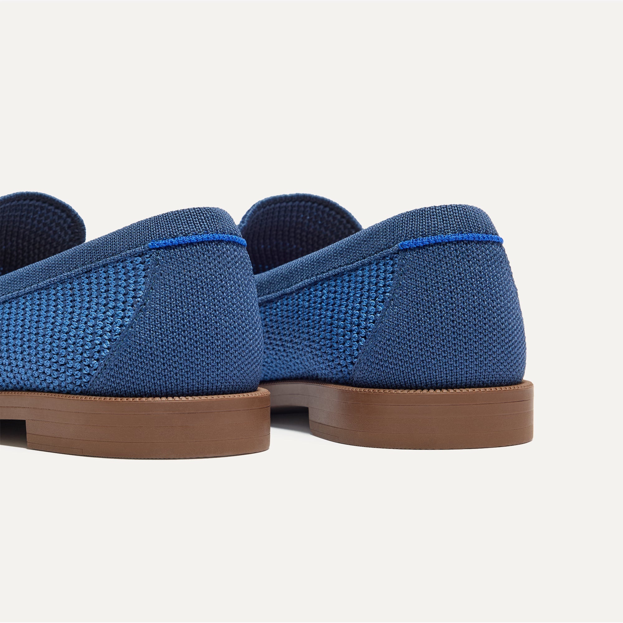 The Penny Loafer - Blue Raffia-Knit