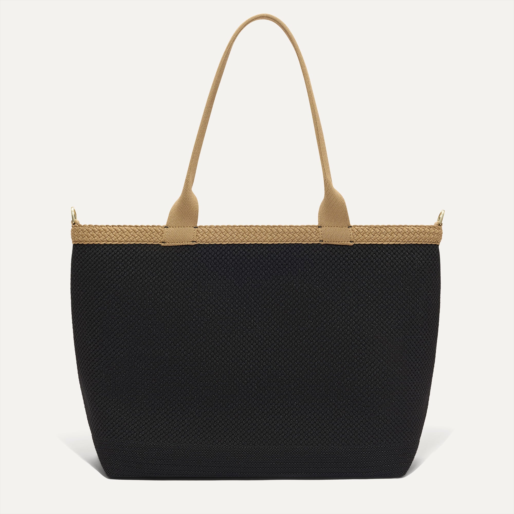 The Lightweight Zip Tote - Black Espresso Open-Knit
