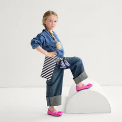 The Kids Big Bow Mary Jane - Dragon Fruit