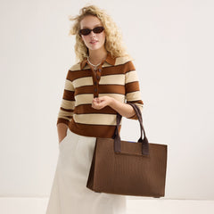 The Classic Tote - Cinnamon Open-Knit